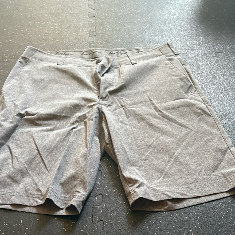 Hogan Light Gray Flat Front Shorts